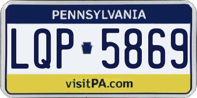 PA license plate LQP5869
