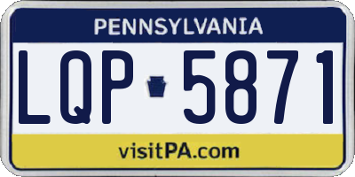 PA license plate LQP5871