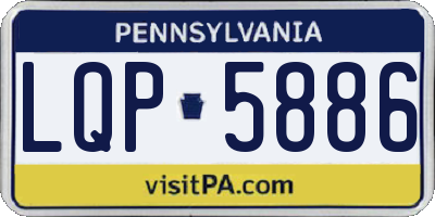PA license plate LQP5886