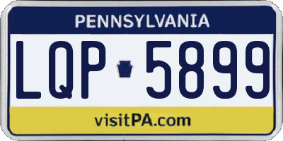 PA license plate LQP5899