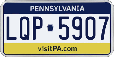 PA license plate LQP5907