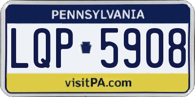 PA license plate LQP5908