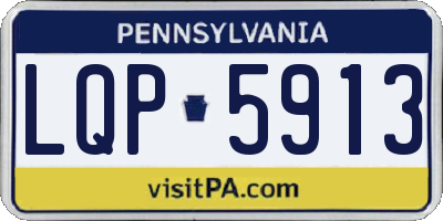 PA license plate LQP5913