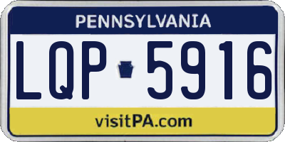 PA license plate LQP5916