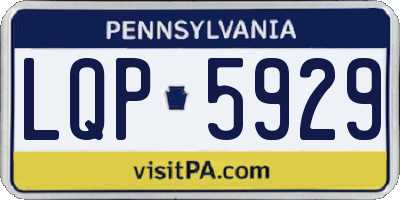 PA license plate LQP5929