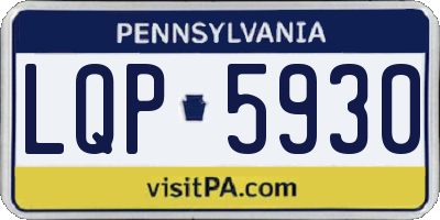 PA license plate LQP5930