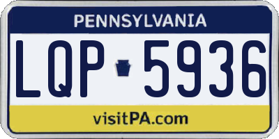 PA license plate LQP5936