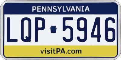 PA license plate LQP5946