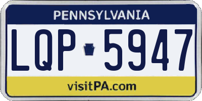 PA license plate LQP5947