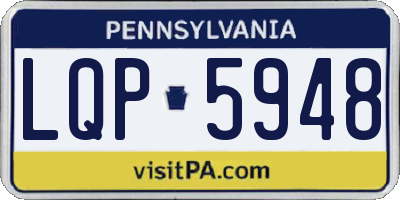 PA license plate LQP5948