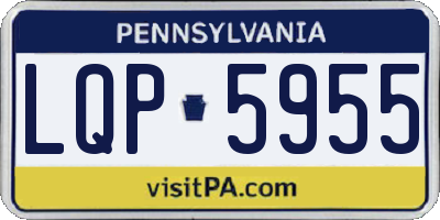 PA license plate LQP5955