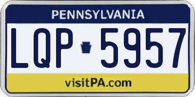 PA license plate LQP5957
