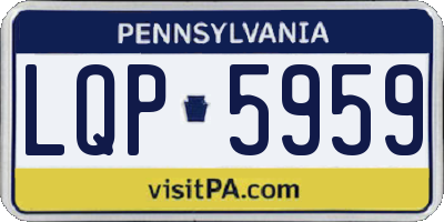 PA license plate LQP5959