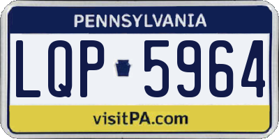 PA license plate LQP5964
