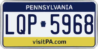 PA license plate LQP5968