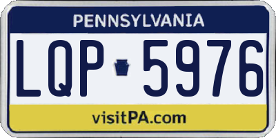 PA license plate LQP5976