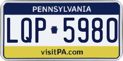PA license plate LQP5980