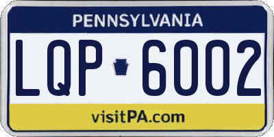 PA license plate LQP6002