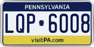 PA license plate LQP6008