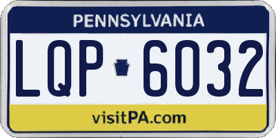 PA license plate LQP6032