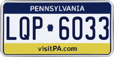 PA license plate LQP6033