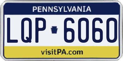 PA license plate LQP6060