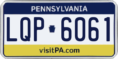 PA license plate LQP6061
