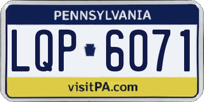 PA license plate LQP6071