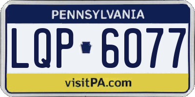 PA license plate LQP6077