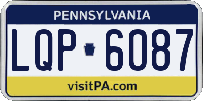 PA license plate LQP6087