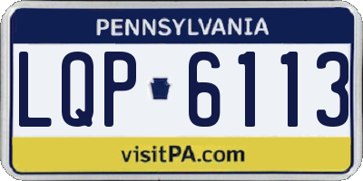 PA license plate LQP6113