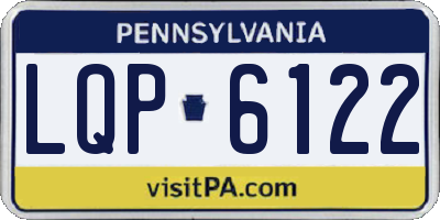 PA license plate LQP6122