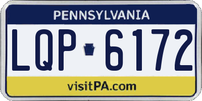 PA license plate LQP6172