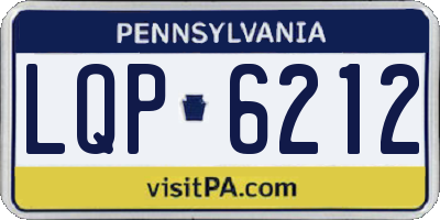 PA license plate LQP6212