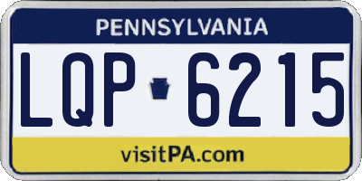 PA license plate LQP6215