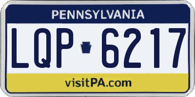 PA license plate LQP6217