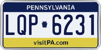 PA license plate LQP6231