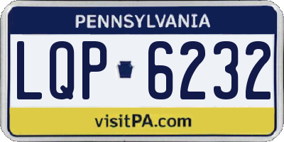 PA license plate LQP6232