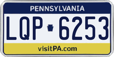 PA license plate LQP6253