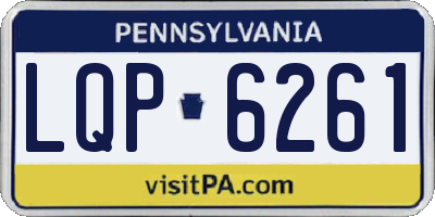 PA license plate LQP6261