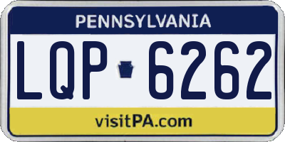 PA license plate LQP6262