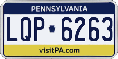 PA license plate LQP6263