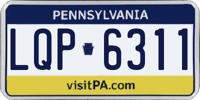 PA license plate LQP6311