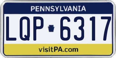 PA license plate LQP6317