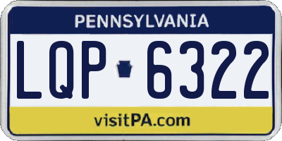PA license plate LQP6322