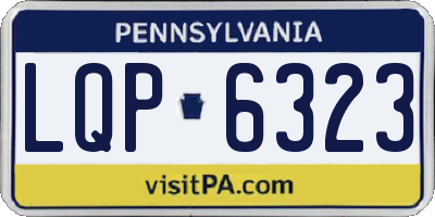 PA license plate LQP6323