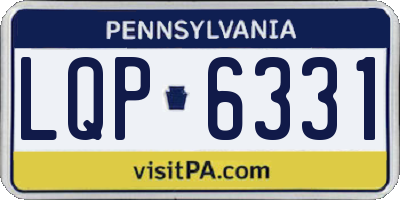PA license plate LQP6331