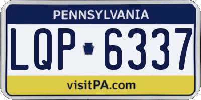 PA license plate LQP6337