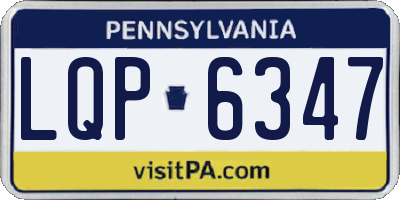 PA license plate LQP6347