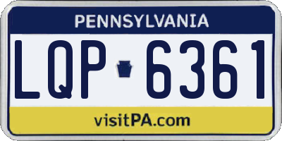 PA license plate LQP6361